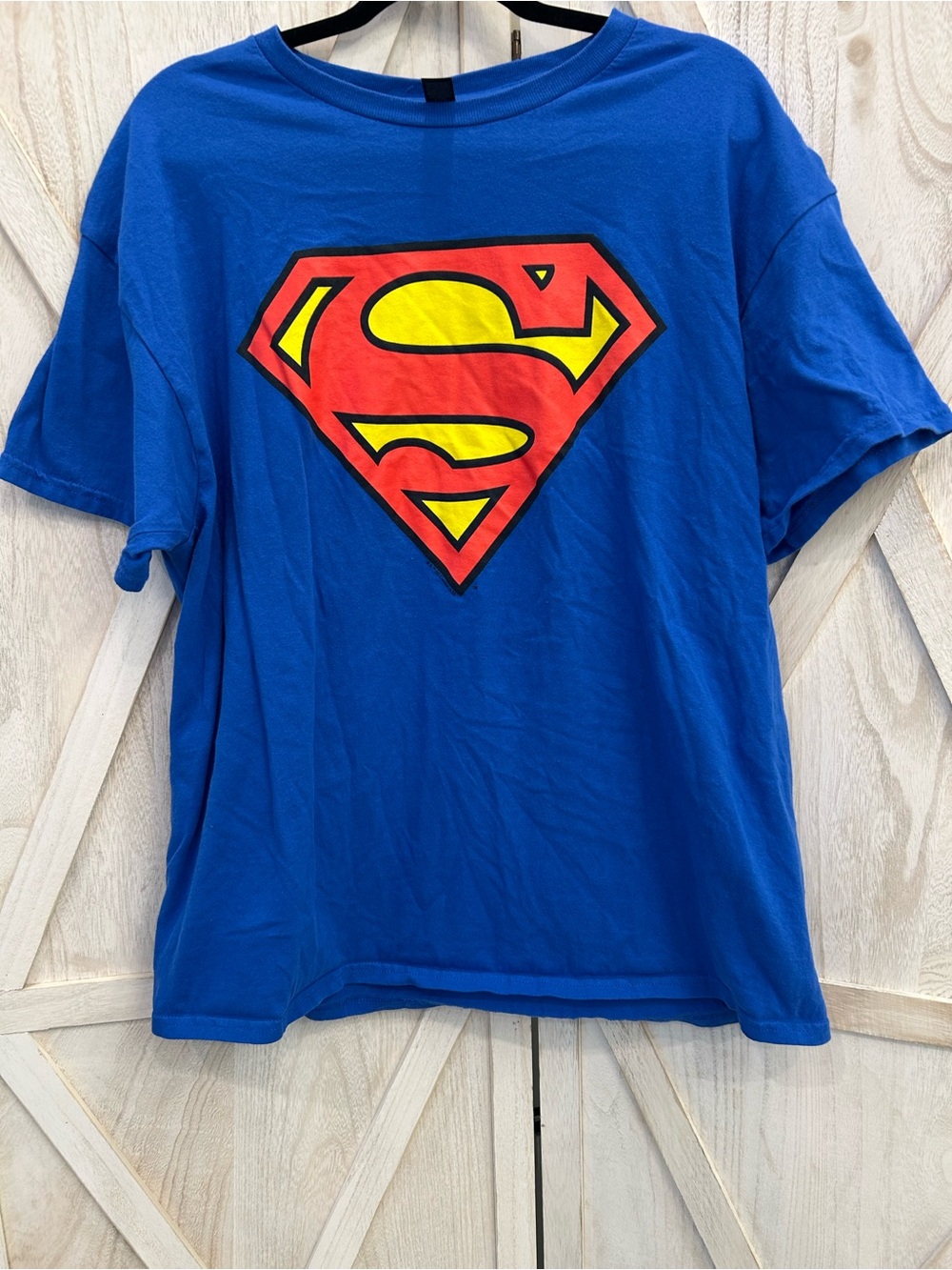 Superman Logo Graphic Tee DC Comics Retro Superhero Shirt